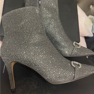 Rhinestone ankle boots
